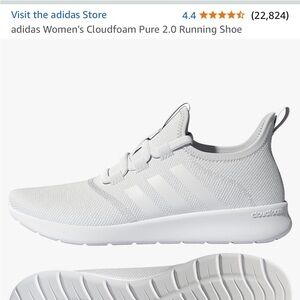 Adidas white cloud foam shoes